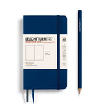 LCHT A6 Souple Blanc-Carnet-Leuchtturm 1917-Bleu Marine-A6-Blanc-Papeterie du Dôme