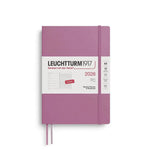 LCHT Agenda A5 Semainier & Carnet Ligné Souple - Anglais-Agenda-Leuchtturm 1917-2026-Dusty rose-A5-Papeterie du Dôme