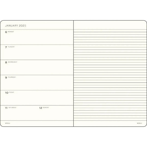 LCHT Agenda A5 Semainier & Carnet Ligné Souple - Anglais-Agenda-Leuchtturm 1917-Papeterie du Dôme