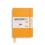 LCHT Agenda A5 Semainier & Carnet Pointillés Rigide - Anglais-Agenda-Leuchtturm 1917-2026-Rising sun-A5-Papeterie du Dôme