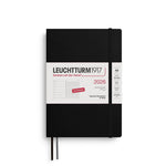LCHT Agenda A5 Semainier & Carnet Souple - Français-Agenda-Leuchtturm 1917-2026-Noir-A5-Papeterie du Dôme