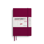LCHT Agenda B6+ Semainier Rigide - Anglais-Agenda-Leuchtturm 1917-2026-Port red-B6+-Papeterie du Dôme