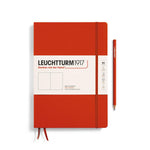 LCHT B5 Rigide-Carnet-Leuchtturm 1917-B5-Fox Red-Blanc-Papeterie du Dôme