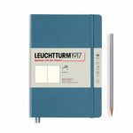 LCHT Carnet A5 Souple Blanc-Carnet-Leuchtturm 1917-Bleu Pierre-A5-Blanc-Papeterie du Dôme