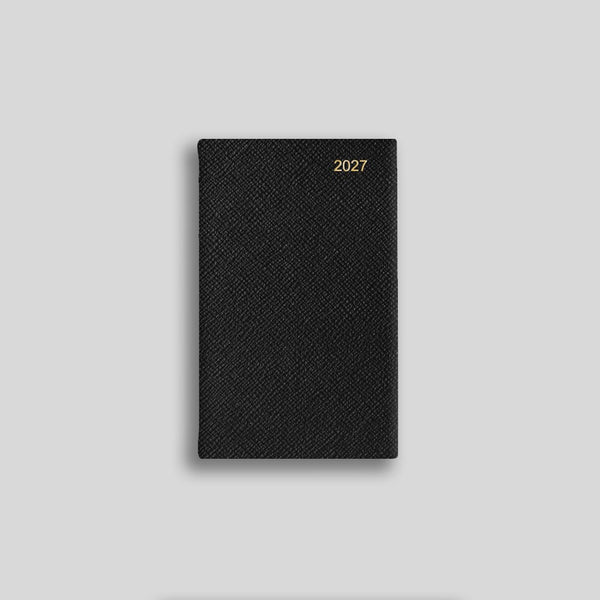 LSM Agenda Regent Pocket Semainier-Agenda-Leathersmith of London-2027-Noir-Papeterie du Dôme