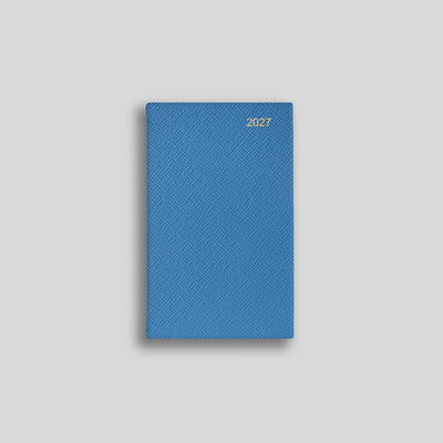 LSM Agenda Regent Pocket Semainier-Agenda-Leathersmith of London-2027-Bleu Capri-Papeterie du Dôme