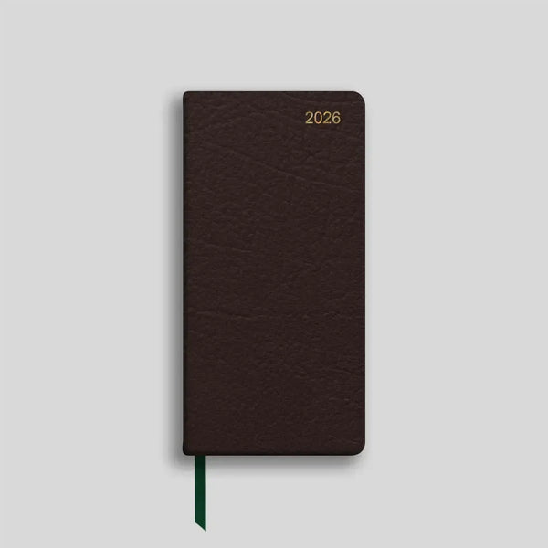 LSM Agenda Worcester Pocket Semainier-Agenda-Leathersmith of London-2026-Marron-Papeterie du Dôme