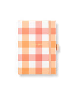 Letts Agenda Gingham A6 Semainier Académique-Agenda-Letts-2026-2027-Corail-Papeterie du Dôme