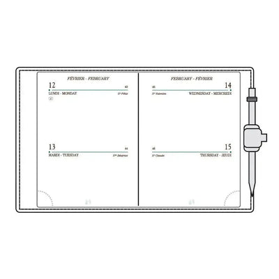 MGN Recharge Agenda A10R 2J/P Cousue-Recharge Agenda-Mignon-Papeterie du Dôme