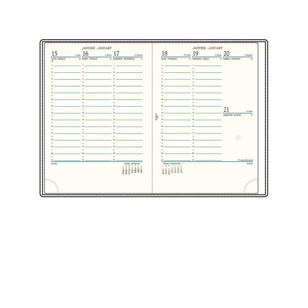 MGN Recharge Agenda A22R Sem/2P Cousue avec Répertoire-Recharge Agenda-Mignon-Papeterie du Dôme