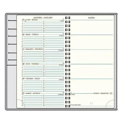 MGN Recharge Agenda AS18R Semaine/1Page + Notes Spiralé avec Atlas et Répertoire-Recharge Agenda-Mignon-Papeterie du Dôme