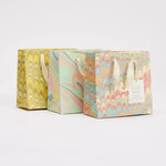MIR Sac Cadeaux Imprimés à la Main-Sac Cadeau-Paper Mirchi-Petit-Marble bouquet-Papeterie du Dôme
