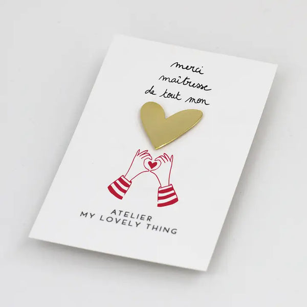 MLT Pin's Coeur - Merci Maîtresse-Pin's-My Lovely thing-Papeterie du Dôme