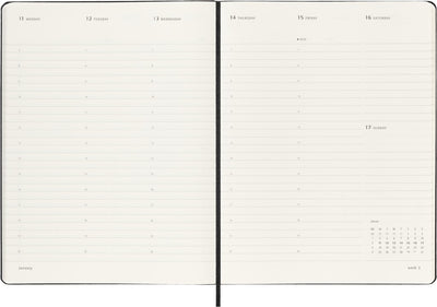MSK Agenda PRO Semainier Vertical Rigide 12 mois-Agenda-Moleskine-Papeterie du Dôme