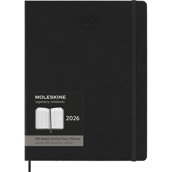 MSK Agenda Pro Rigide-Agenda-Moleskine-2026-Noir-XL 19x25-Papeterie du Dôme