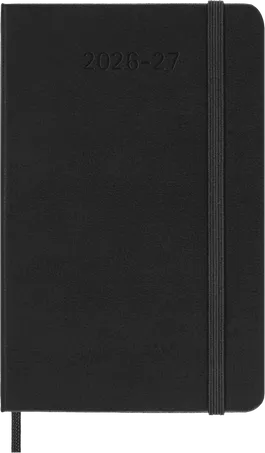 MSK Agenda Semainier & Carnet Rigide 18 mois-Agenda-Moleskine-2026-2027-Noir-Pocket 9x14-Papeterie du Dôme