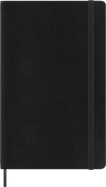MSK Agenda Semainier & Carnet Souple 18 mois-Agenda-Moleskine-2026-2027-Noir-Large 13x21-Papeterie du Dôme