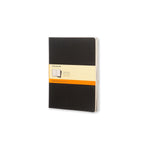 MSK Set 3 Cahier Souple-Carnet-Moleskine-Noir-XL 19x25-Ligné-Papeterie du Dôme