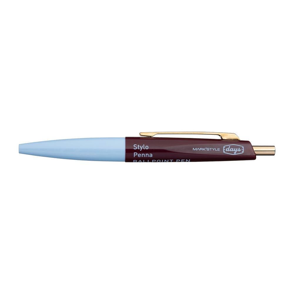 Mark's Days BP14 Stylo Bille-Stylo Bille-Mark's-Bleu/Marron-0.5 mm-Papeterie du Dôme