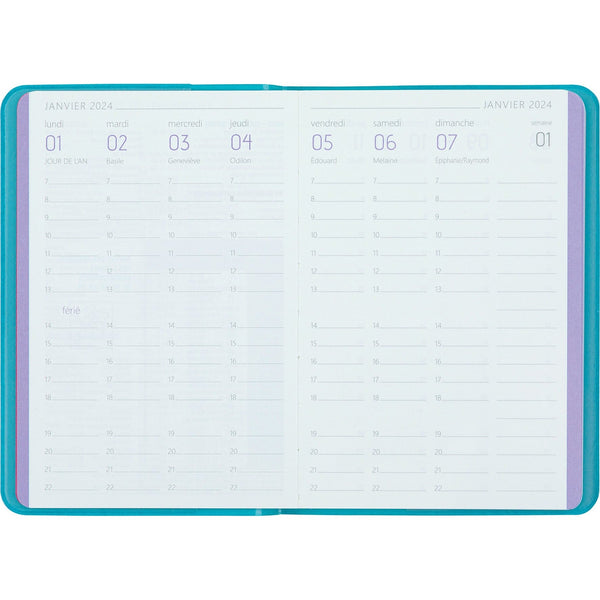 OBE Agenda Colornote Semainier 15 Vertical-Agenda-Oberthur-Papeterie du Dôme