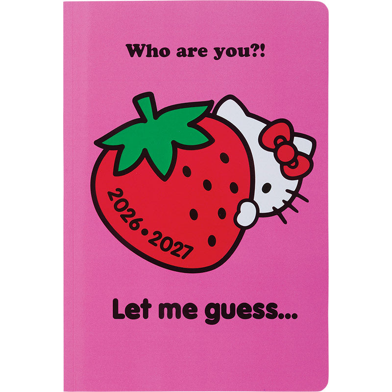 OBE Agenda Semainier Scolaire de Bureau 25 Hello Kitty-Agenda-Oberthur-2026-2027-Fraise-Papeterie du Dôme