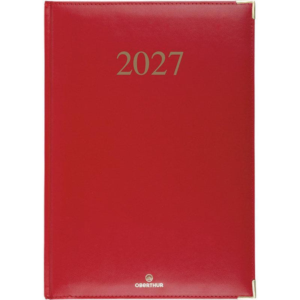 OBE Agenda Semainier de Bureau 30 Kiev-Agenda-Oberthur-2027-Rouge-Papeterie du Dôme