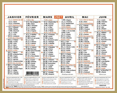 OBE Calendrier Classic 27x21-Calendrier-Oberthur-Papeterie du Dôme