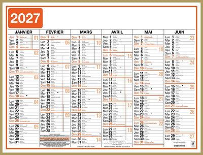 OBE Calendrier Classic 43x33,5-Calendrier-Oberthur-Papeterie du Dôme