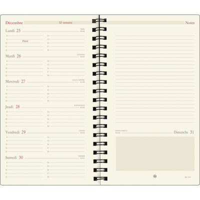 OBE Recharge Agenda Format 17 Semainier Semaine+Notes-Recharge Agenda-Oberthur-Papeterie du Dôme