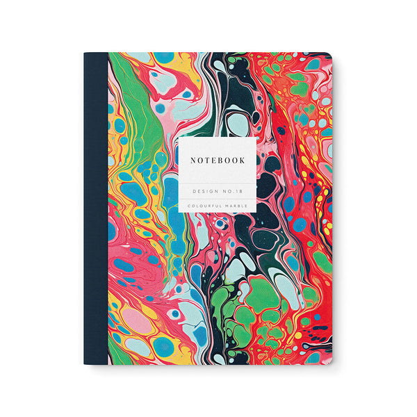 OHD Exercise Book 20x25,5-Exercise Book-Ohh Deer-Kaleido-Design No.18 Colourful Marble-Papeterie du Dôme