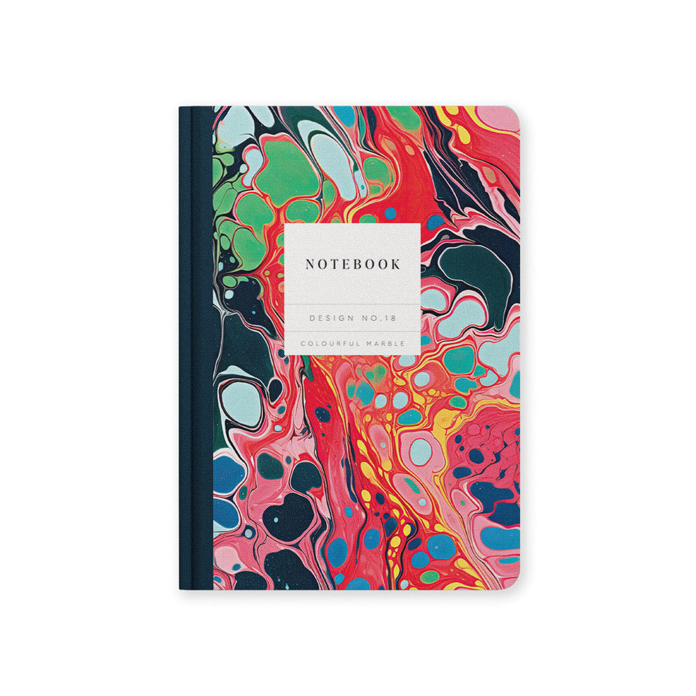 OHD Notebook Hardback A5-Carnet-Ohh Deer-Design No.18 Colourful Marble-Papeterie du Dôme