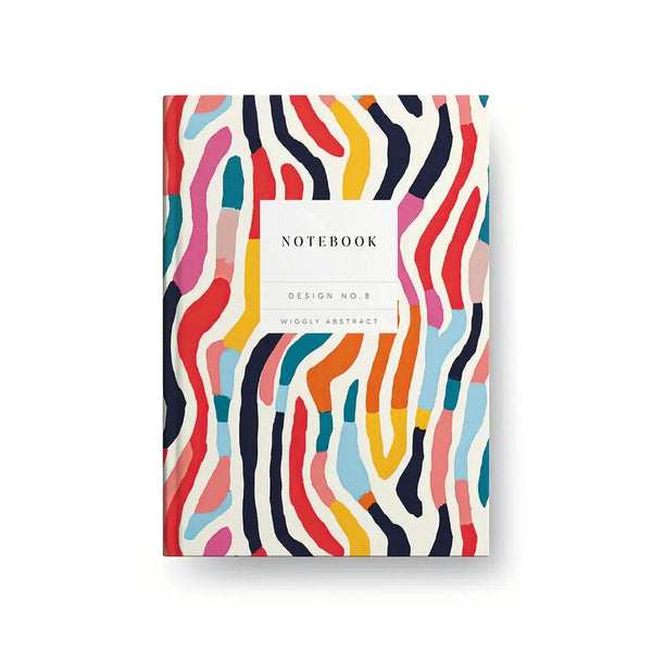 OHD Notebook Hardback A5-Carnet-Ohh Deer-Design No.8 Wiggly Abstract-Papeterie du Dôme