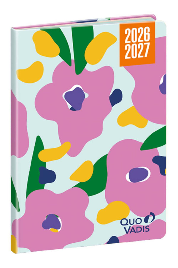 QVD Hebdo Color Canopy 15-Agenda-Quo Vadis-2026-2027-Fleurs-Papeterie du Dôme