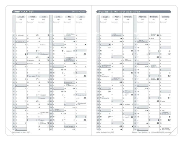 QVD Recharge Agenda Ministre Tranche Dorée-Recharge Agenda-Quo Vadis-Papeterie du Dôme
