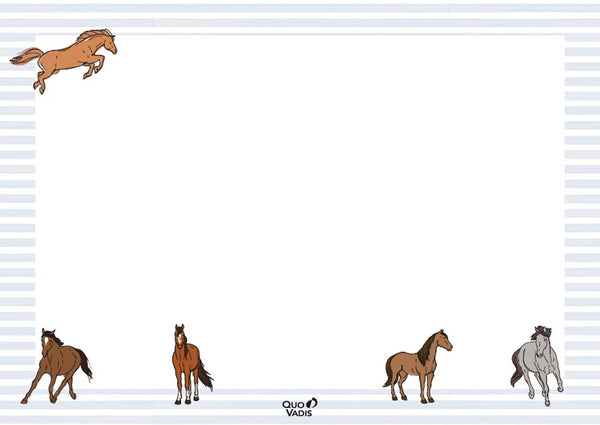 QVD Sous Main Dessin Animascot-Sous Main-Quo Vadis-Cheval-Papeterie du Dôme