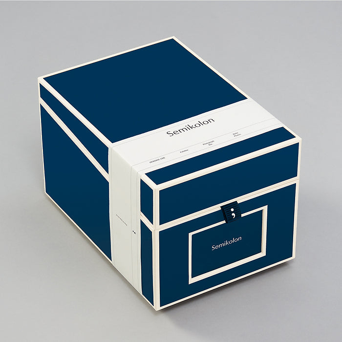 SMK Boîte Photo-Boîte de Rangement-Semikolon-Marine-Papeterie du Dôme