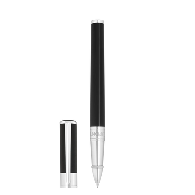 STD Initial Noir Chromé Stylo Roller-Stylo Roller-S.T. Dupont-Papeterie du Dôme