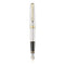 Stylo Plume Diplomat Excellence A2 Blanc Doré Perle 14ct