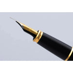 Stylo Plume Diplomat Excellence A2 Laqué Noir Doré-Stylo Plume-Diplomat-Papeterie du Dôme
