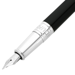 Stylo Plume S.T. Dupont Initial Noir Chromé-Stylo Plume-S.T. Dupont-Papeterie du Dôme