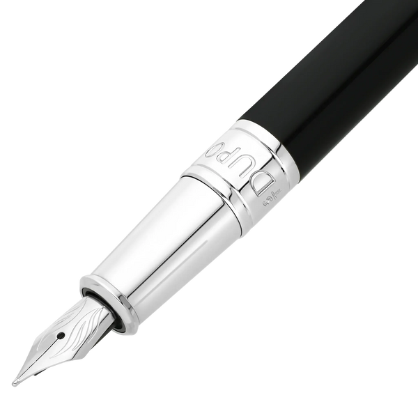 Stylo Plume S.T. Dupont Initial Noir Chromé-Stylo Plume-S.T. Dupont-Papeterie du Dôme