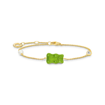 TSB Bracelet Haribo Ours d'or, perle & zirconia – Argent-Bijoux-Thomas Sabo-Doré-Vert-19 cm-Papeterie du Dôme