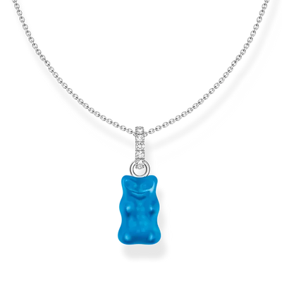 TSB Chaîne Haribo Ours d'or avec pendentif & pierres-Bijoux-Thomas Sabo-Argent-Bleu-45 cm-Papeterie du Dôme