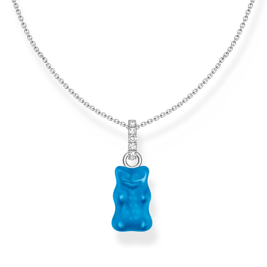 TSB Chaîne Haribo Ours d'or avec pendentif & pierres-Bijoux-Thomas Sabo-Argent-Bleu-45 cm-Papeterie du Dôme