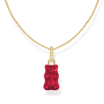 TSB Chaîne Haribo Ours d'or avec pendentif & pierres-Bijoux-Thomas Sabo-Doré-Rouge-45 cm-Papeterie du Dôme