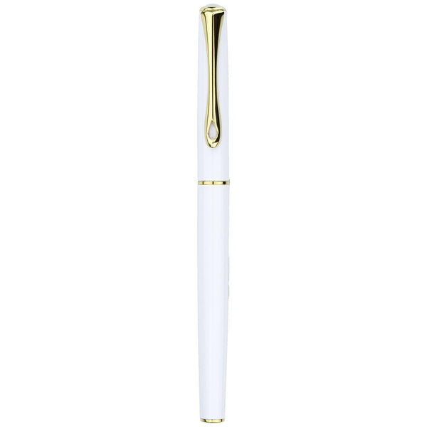 Stylo Plume Diplomat Traveller Snow White Doré - Blanc-Stylo Plume-Diplomat-Papeterie du Dôme